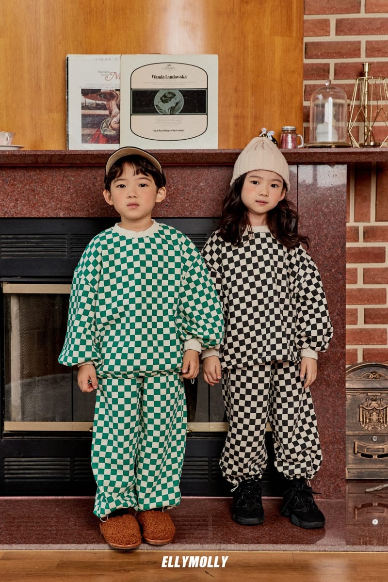 ELLYMOLLY - Korean Children Fashion - #Kfashion4kids - Chess String Sweatshirt - 12