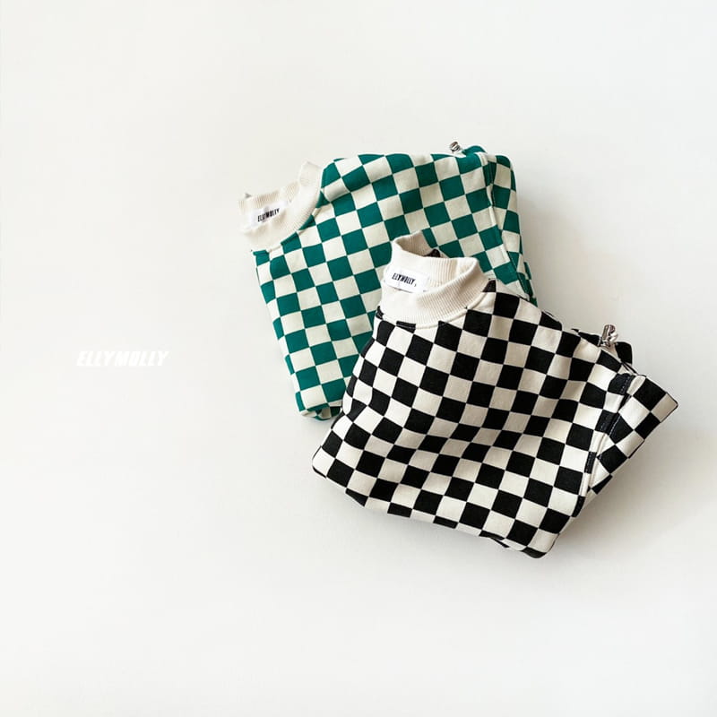 ELLYMOLLY - Korean Children Fashion - #Kfashion4kids - Chess String Sweatshirt - 6