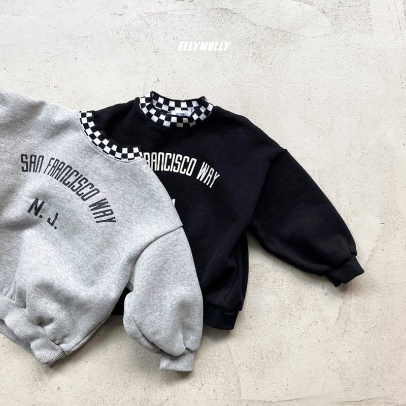 ELLYMOLLY - Korean Children Fashion - #Kfashion4kids - San Fran Check Sweatshirt