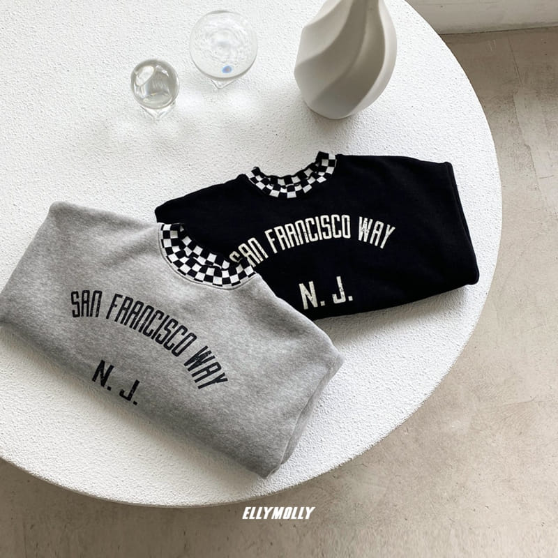 ELLYMOLLY - Korean Children Fashion - #Kfashion4kids - San Fran Check Sweatshirt - 6