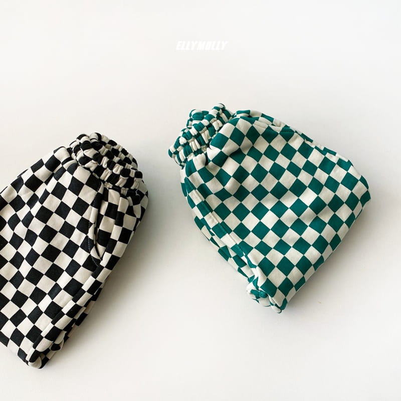 ELLYMOLLY - Korean Children Fashion - #Kfashion4kids - Chess String Jogger Pants