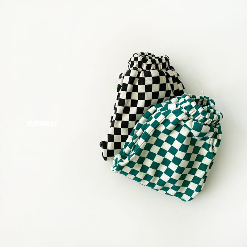 ELLYMOLLY - Korean Children Fashion - #Kfashion4kids - Chess String Jogger Pants - 2