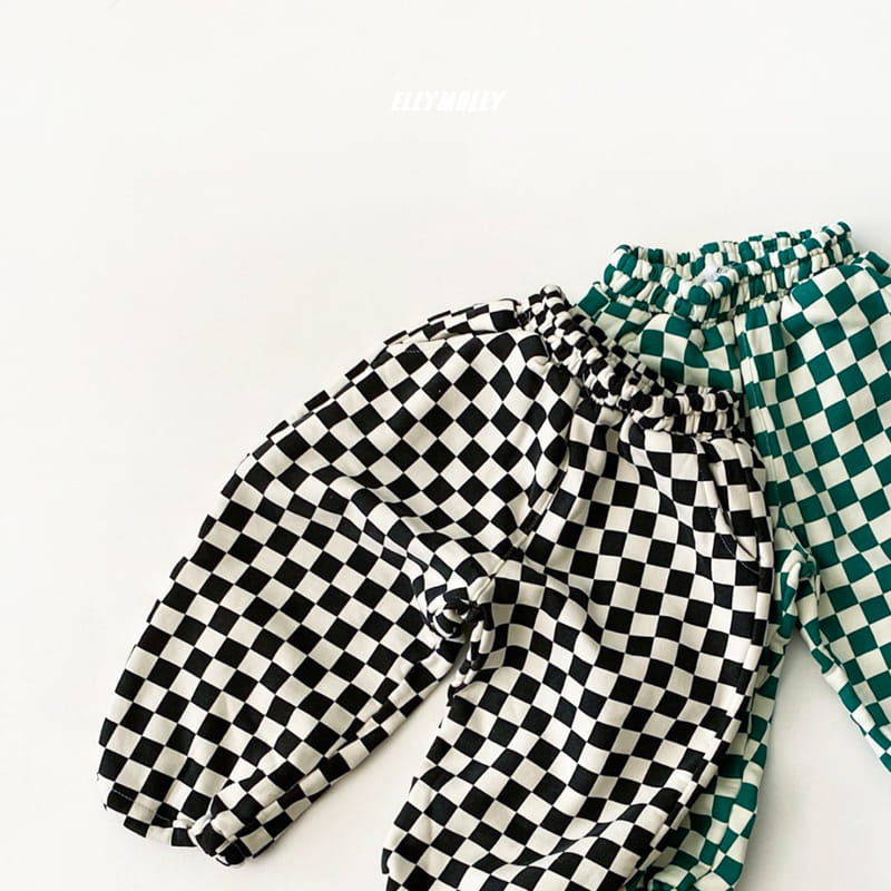 ELLYMOLLY - Korean Children Fashion - #Kfashion4kids - Chess String Jogger Pants - 3