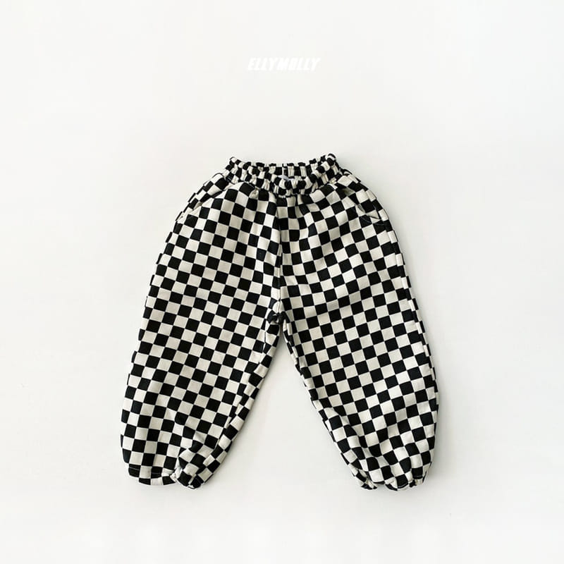ELLYMOLLY - Korean Children Fashion - #Kfashion4kids - Chess String Jogger Pants - 4