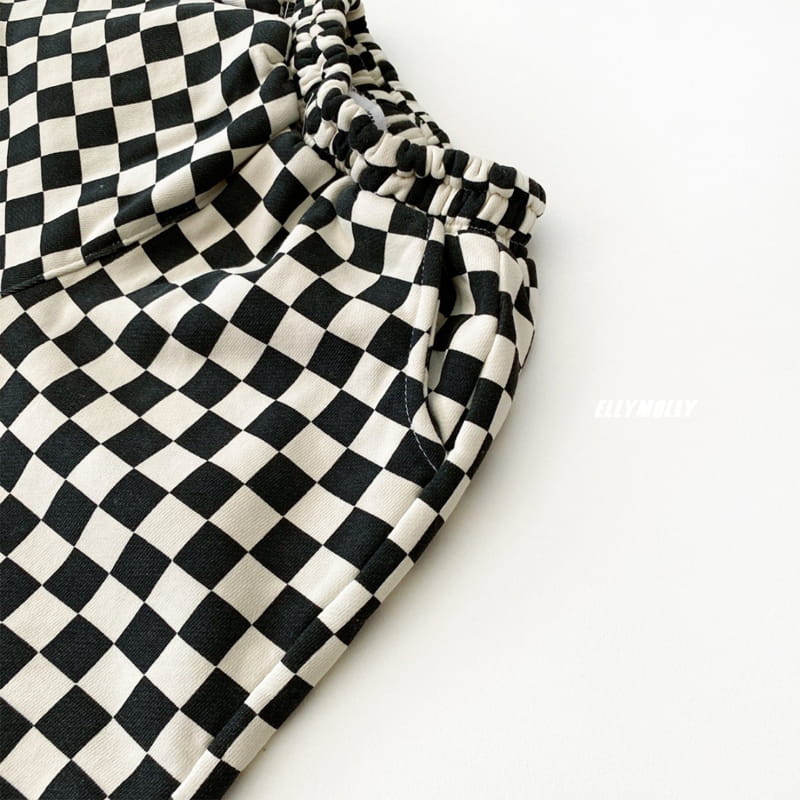 ELLYMOLLY - Korean Children Fashion - #Kfashion4kids - Chess String Jogger Pants - 6