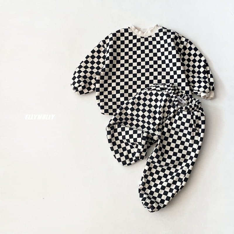 ELLYMOLLY - Korean Children Fashion - #Kfashion4kids - Chess String Jogger Pants - 9