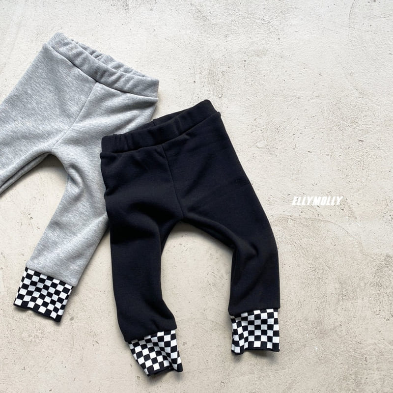 ELLYMOLLY - Korean Children Fashion - #Kfashion4kids - Check Banding Leggings - 2