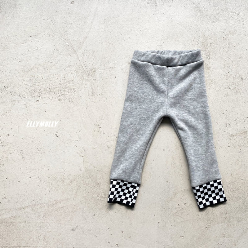 ELLYMOLLY - Korean Children Fashion - #Kfashion4kids - Check Banding Leggings - 4