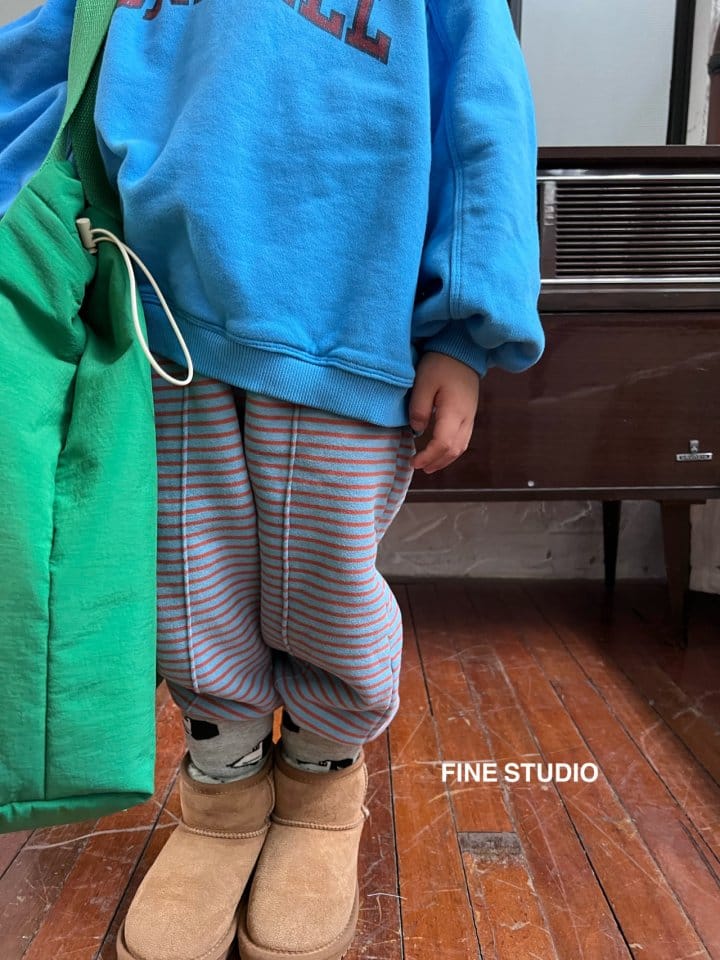 FINE STUDIO - Korean Children Fashion - #Kfashion4kids - Stripes Training Pants