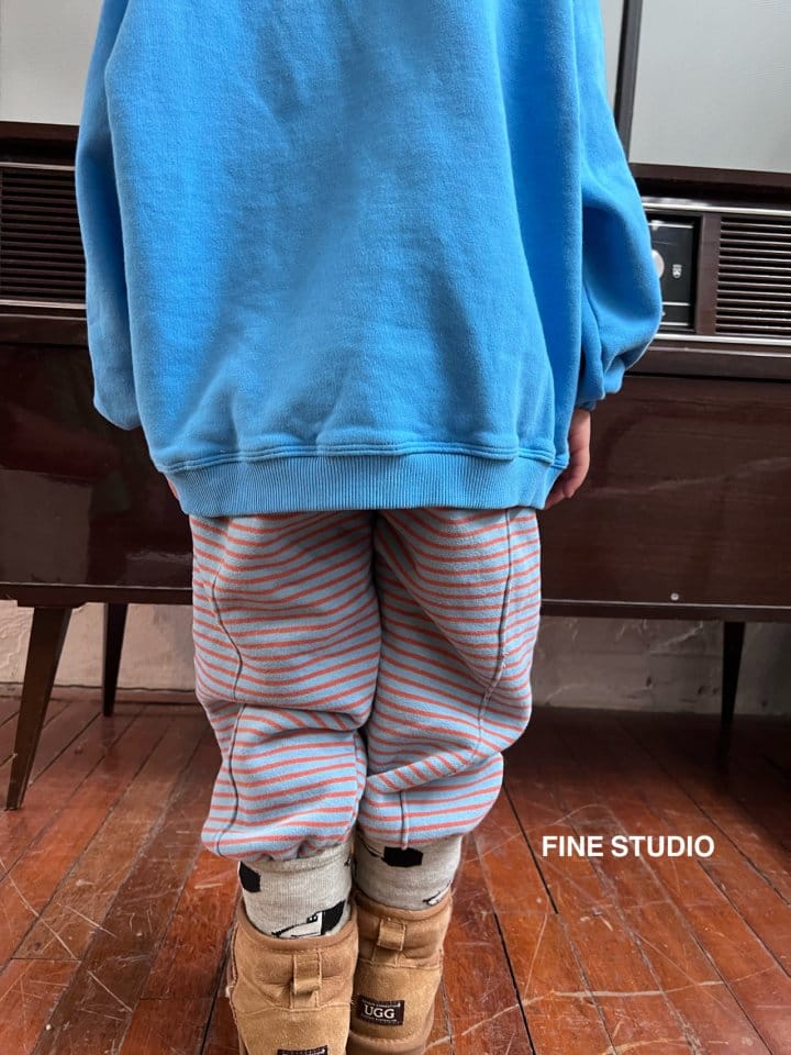 FINE STUDIO - Korean Children Fashion - #Kfashion4kids - Stripes Training Pants - 2