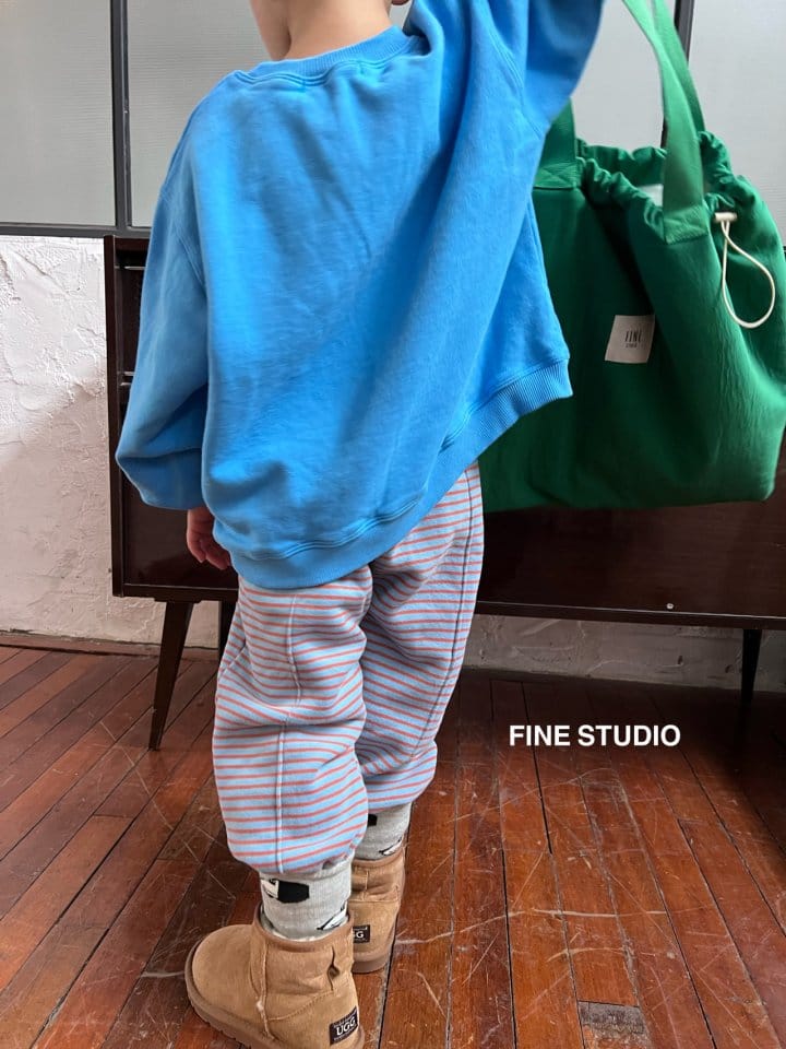 FINE STUDIO - Korean Children Fashion - #Kfashion4kids - Stripes Training Pants - 3