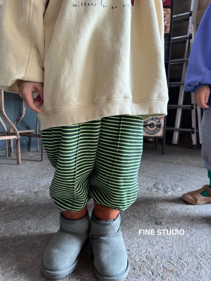 FINE STUDIO - Korean Children Fashion - #Kfashion4kids - Stripes Training Pants - 5