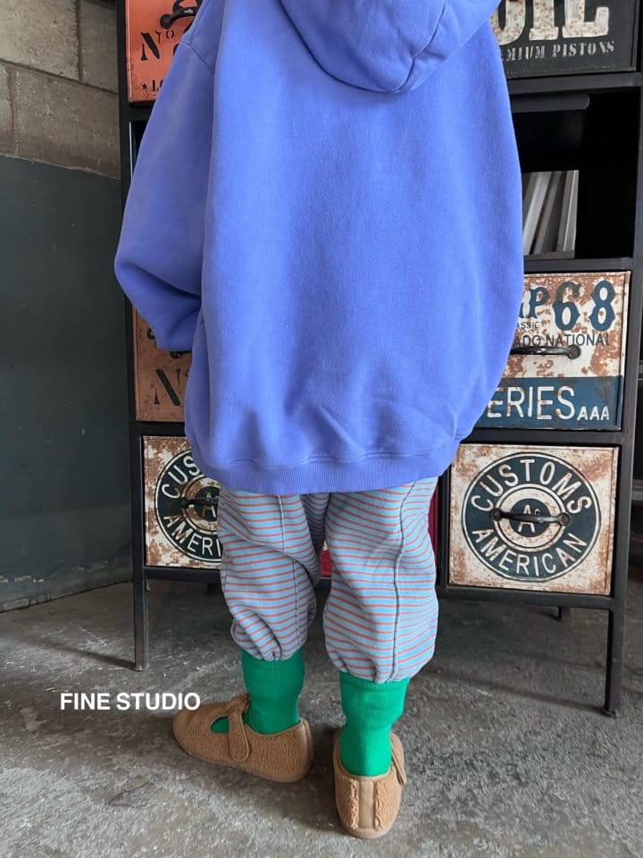 FINE STUDIO - Korean Children Fashion - #Kfashion4kids - Stripes Training Pants - 6