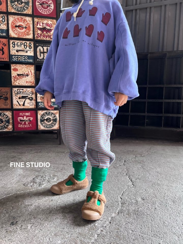 FINE STUDIO - Korean Children Fashion - #Kfashion4kids - Stripes Training Pants - 8
