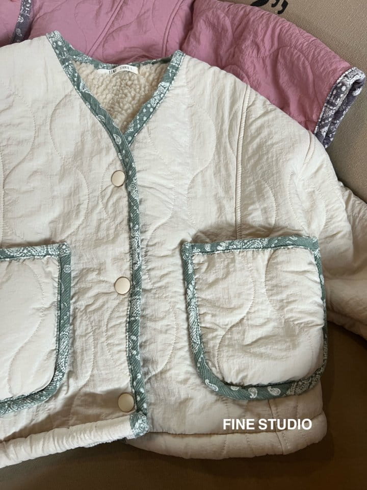 FINE STUDIO - Korean Children Fashion - #Kfashion4kids - Dumble Reversible Jacket with mom - 2