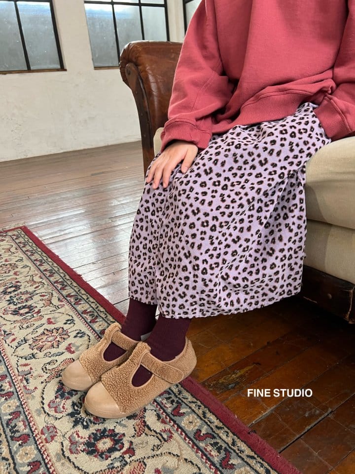 FINE STUDIO - Korean Children Fashion - #Kfashion4kids - Leo Rib Skirt - 2