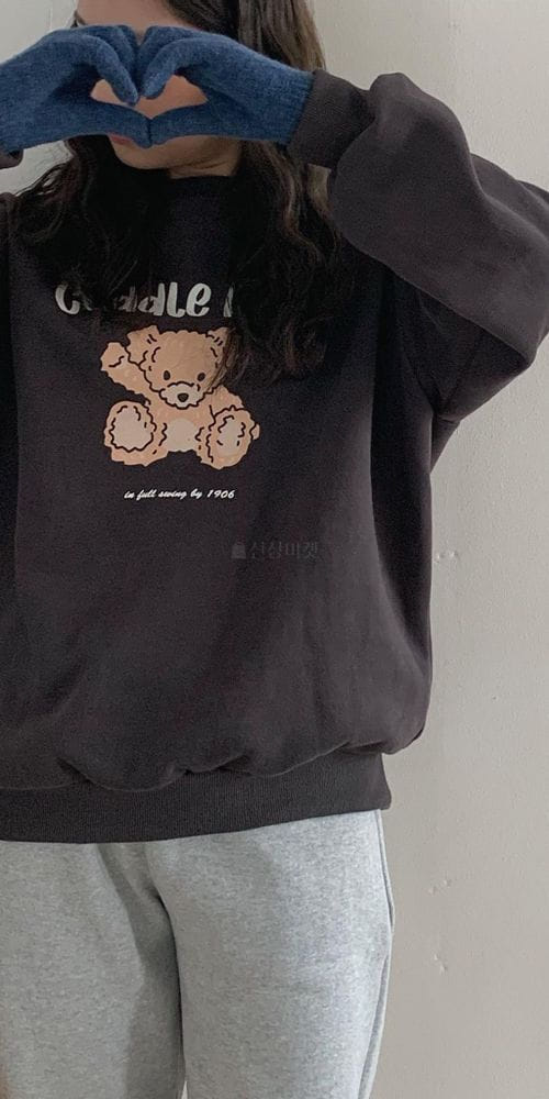 FIRSTMOON - Korean Children Fashion - #Kfashion4kids - Cudle Bear Sweatshirt
