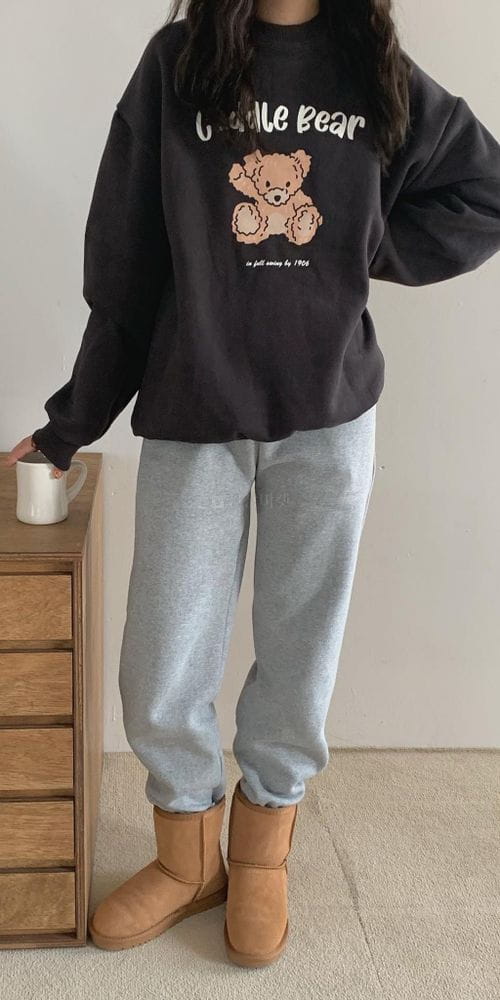 FIRSTMOON - Korean Children Fashion - #Kfashion4kids - Cudle Bear Sweatshirt - 11