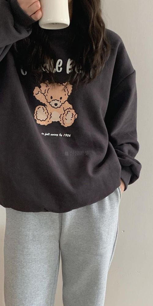 FIRSTMOON - Korean Children Fashion - #Kfashion4kids - Cudle Bear Sweatshirt - 5