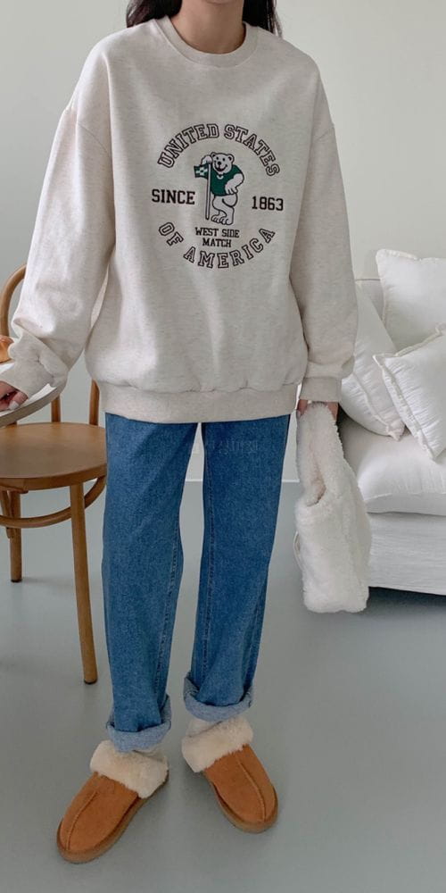 FIRSTMOON - Korean Children Fashion - #Kfashion4kids - Soccer Bear Sweatshirt - 2