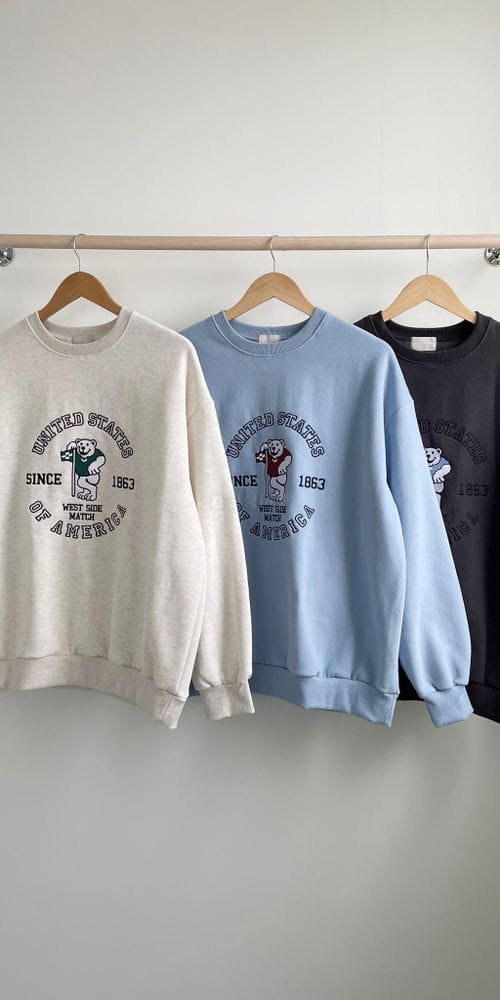 FIRSTMOON - Korean Children Fashion - #Kfashion4kids - Soccer Bear Sweatshirt - 4