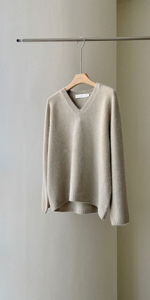 FLOATY - Korean Children Fashion - #Kfashion4kids - Whole Gamet Racoon Enchi V Knit Tee - 5