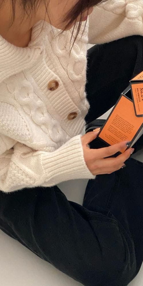 FLOW IN - Korean Children Fashion - #Kfashion4kids - Cable Turtleneck Cardigan - 6