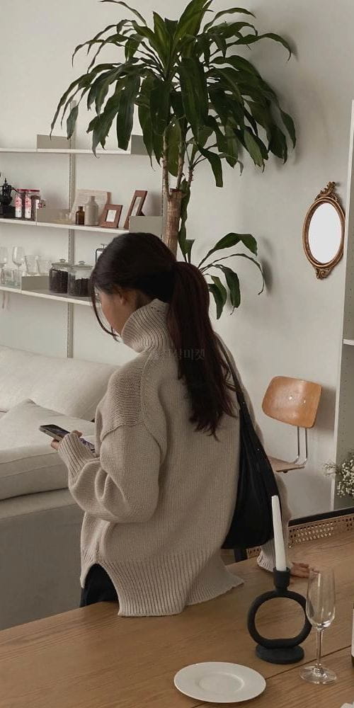 FLOW IN - Korean Children Fashion - #Kfashion4kids - Slit Turtleneck Knit - 9