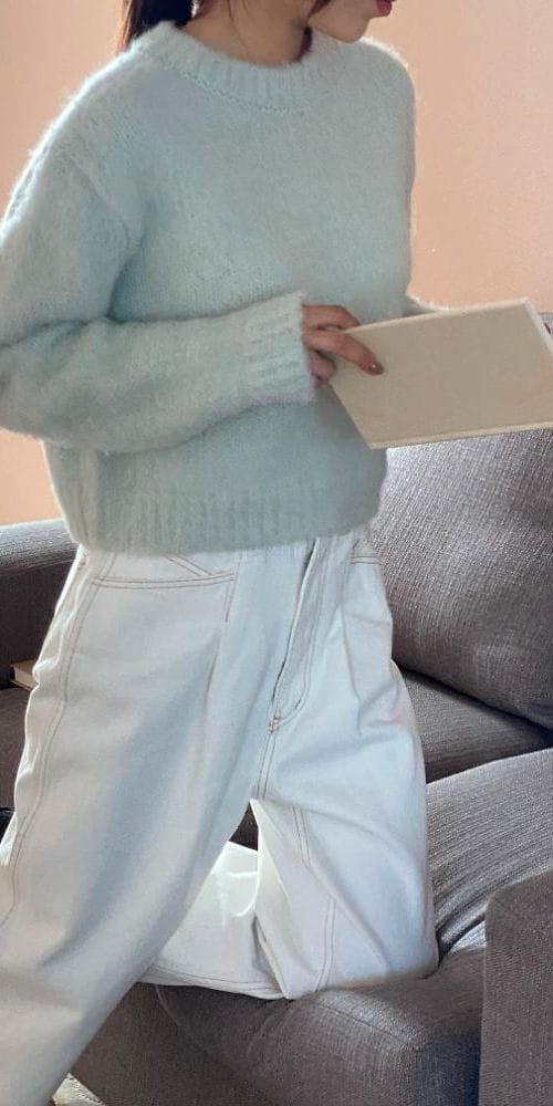 FLOW IN - Korean Children Fashion - #Kfashion4kids - Alpha Crop Round Knit - 5