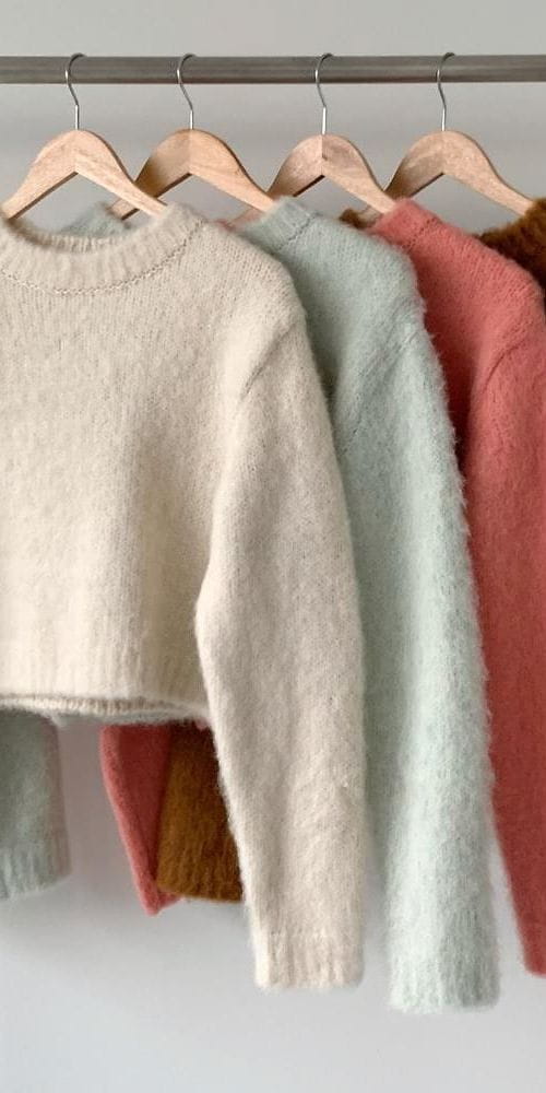 FLOW IN - Korean Children Fashion - #Kfashion4kids - Alpha Crop Round Knit - 7