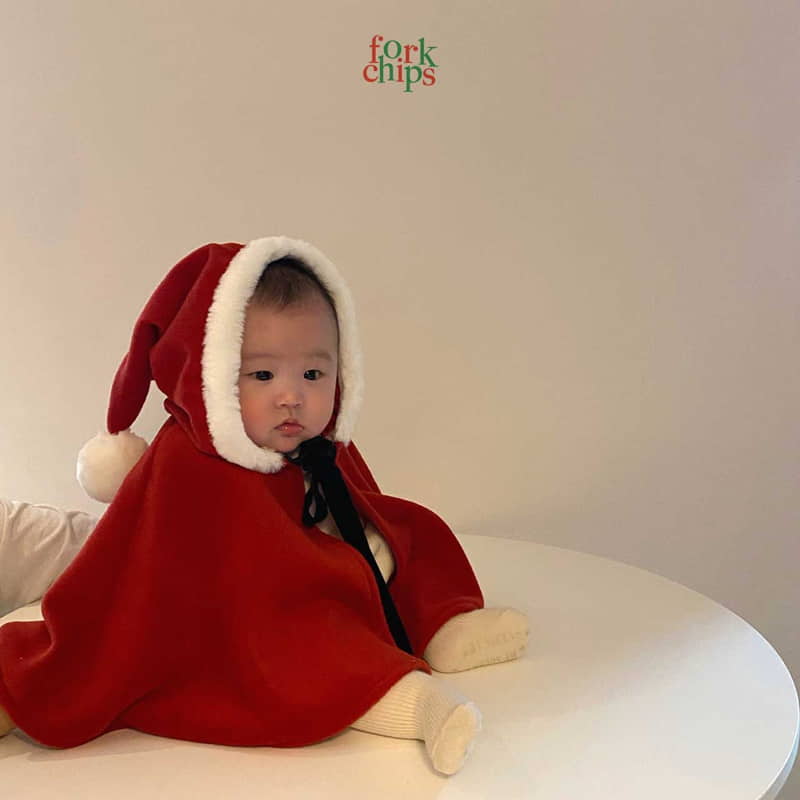 FORK CHIPS - Korean Children Fashion - #Kfashion4kids - Santa Cape