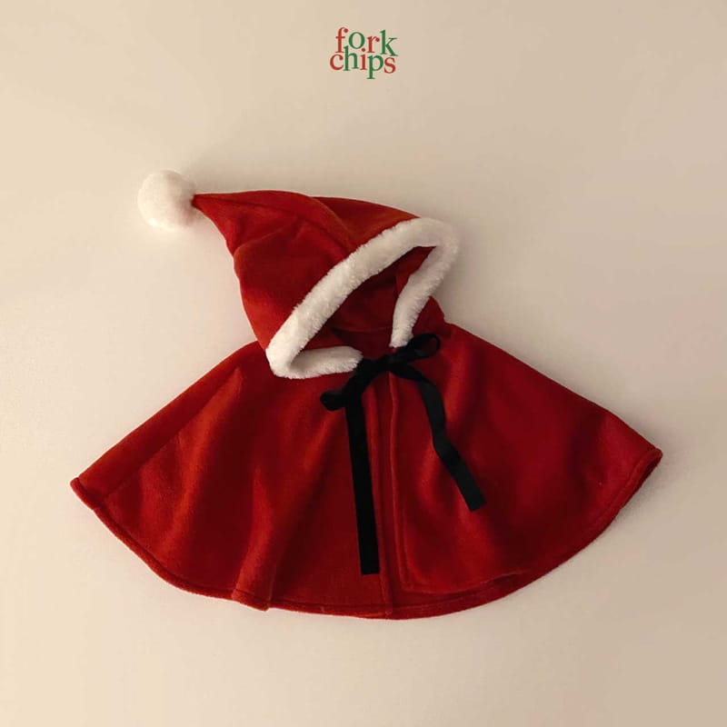 FORK CHIPS - Korean Children Fashion - #Kfashion4kids - Santa Cape - 2