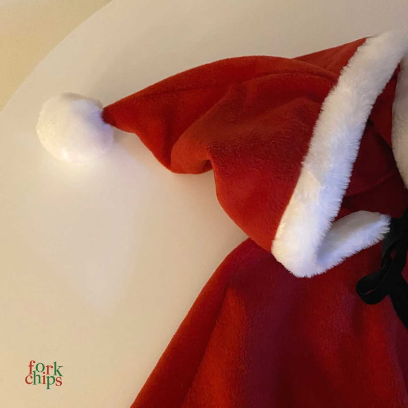 FORK CHIPS - Korean Children Fashion - #Kfashion4kids - Santa Cape - 4