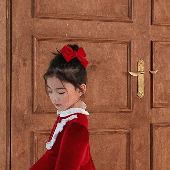 FORK CHIPS - Korean Children Fashion - #Kfashion4kids - White Snow Ribbon Hair Pin