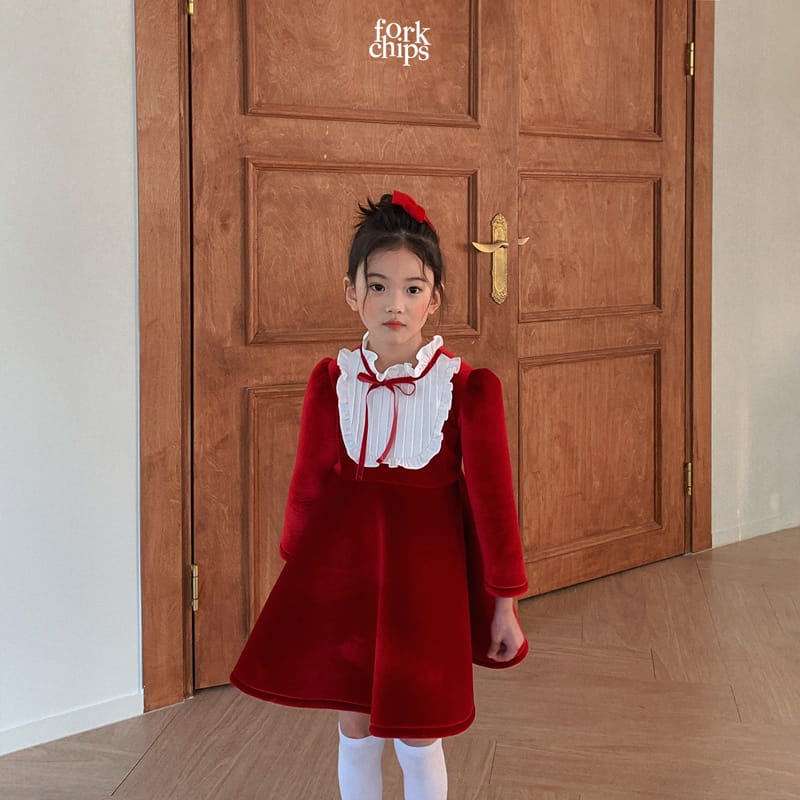 FORK CHIPS - Korean Children Fashion - #Kfashion4kids - White Snow Ribbon Hair Pin - 3