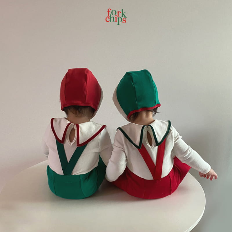 FORK CHIPS - Korean Children Fashion - #Kfashion4kids - Bebe Mini Santa Bodysuit - 2