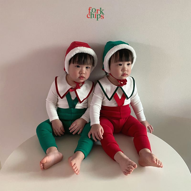 FORK CHIPS - Korean Children Fashion - #Kfashion4kids - Bebe Mini Santa Bodysuit - 5