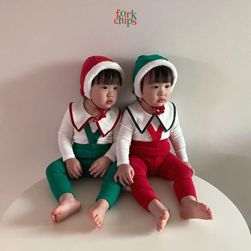 FORK CHIPS - Korean Children Fashion - #Kfashion4kids - Bebe Mini Santa Bodysuit - 6