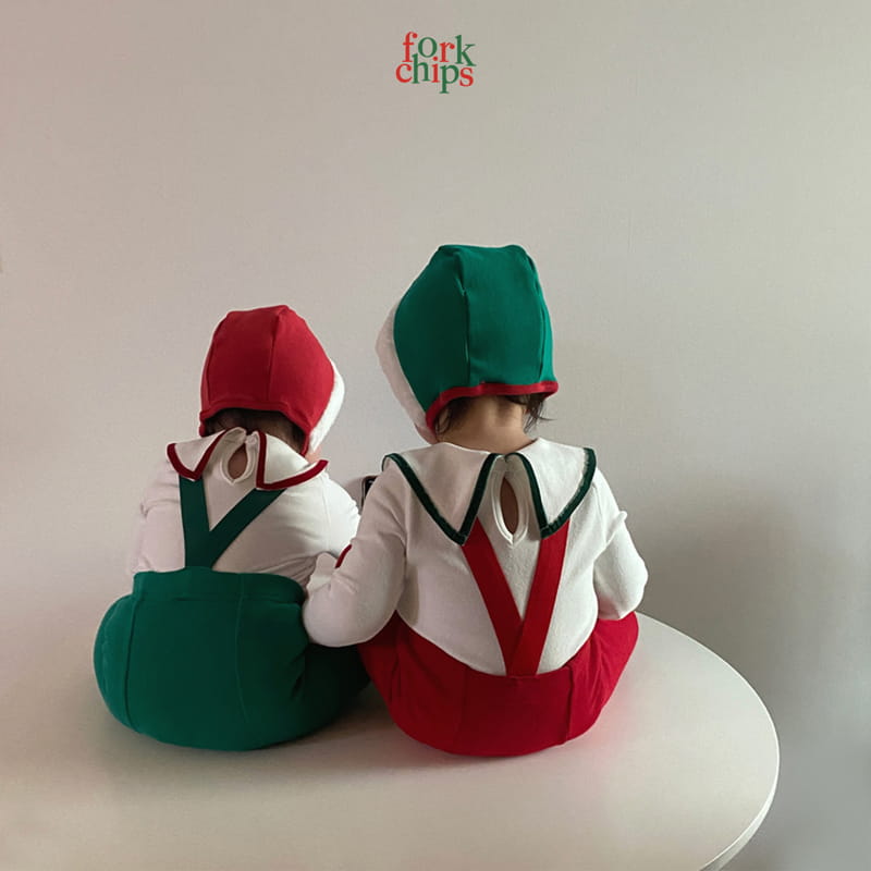 FORK CHIPS - Korean Children Fashion - #Kfashion4kids - Bebe Mini Santa Bodysuit - 7