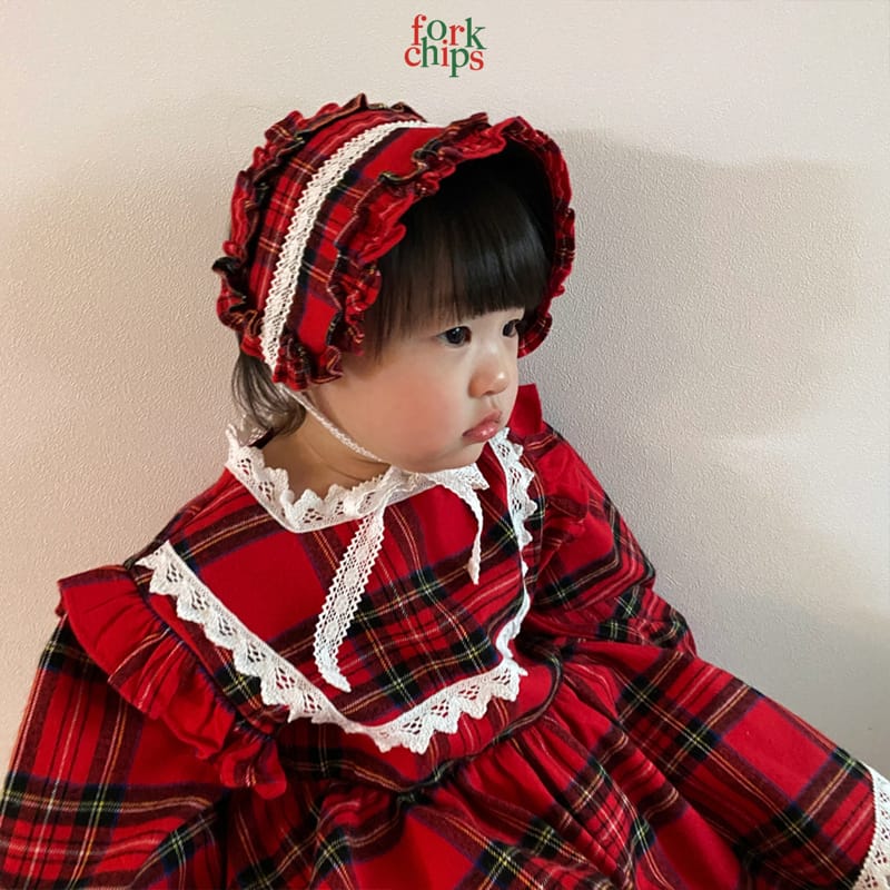 FORK CHIPS - Korean Children Fashion - #Kfashion4kids - Check Gift Bodysuit - 5