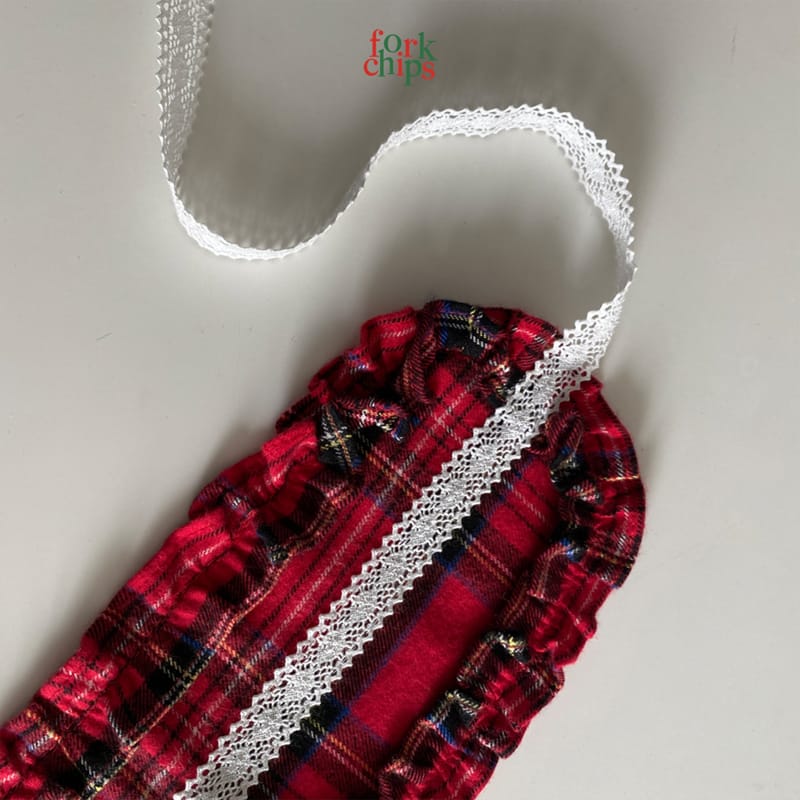 FORK CHIPS - Korean Children Fashion - #Kfashion4kids - Check Frill Hairband - 2