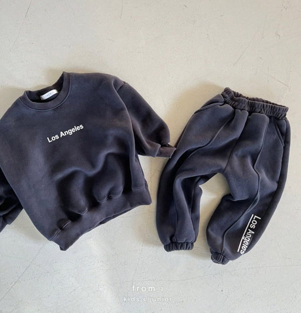 FROM I - Korean Children Fashion - #Kfashion4kids - Ros Fleece Top Bottom Set - 3