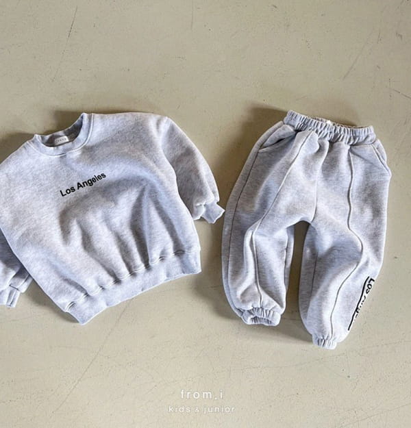 FROM I - Korean Children Fashion - #Kfashion4kids - Ros Fleece Top Bottom Set - 6