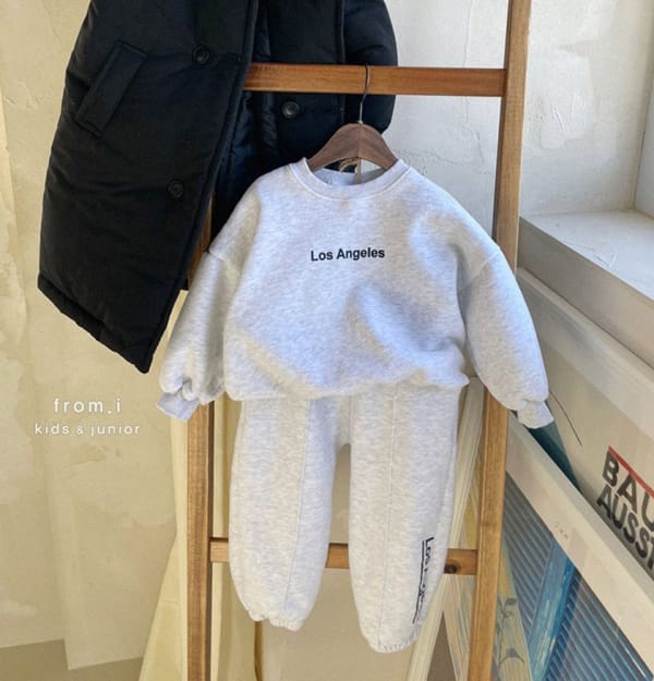 FROM I - Korean Children Fashion - #Kfashion4kids - Ros Fleece Top Bottom Set - 7