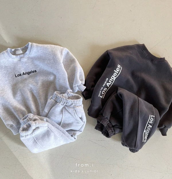 FROM I - Korean Children Fashion - #Kfashion4kids - Ros Fleece Top Bottom Set - 8