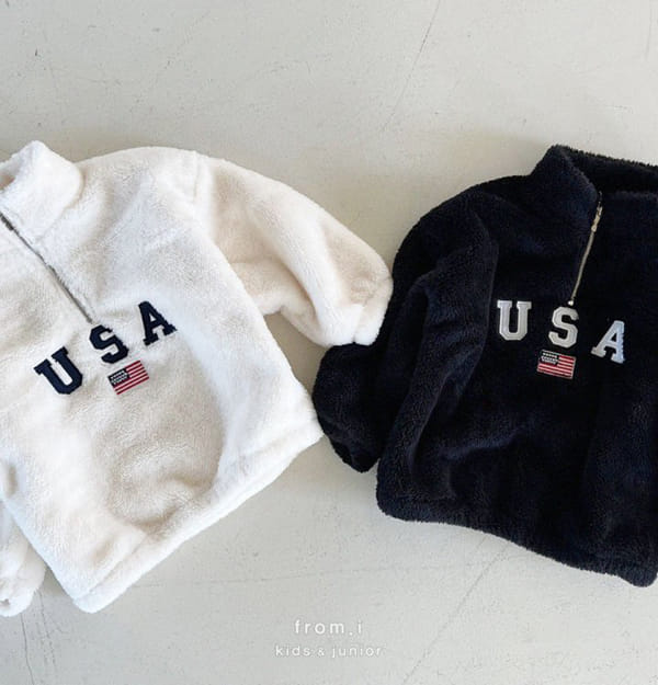 FROM I - Korean Children Fashion - #Kfashion4kids - USA Zip-up Sweatshirt