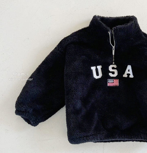 FROM I - Korean Children Fashion - #Kfashion4kids - USA Zip-up Sweatshirt - 6