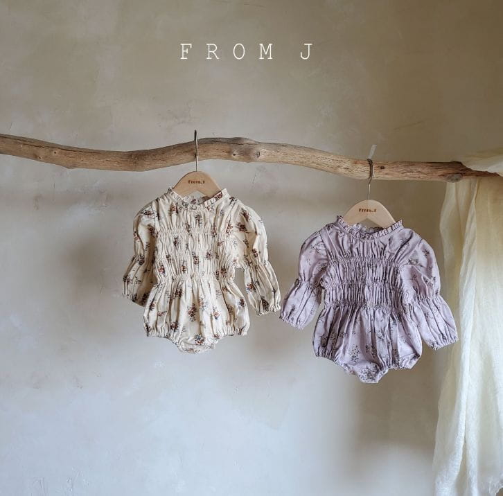 FROM J - Korean Children Fashion - #Kfashion4kids - Emily Smocked Bodysuit - 2