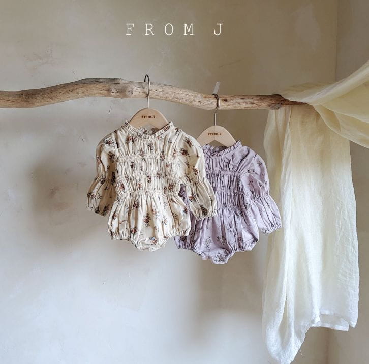 FROM J - Korean Children Fashion - #Kfashion4kids - Emily Smocked Bodysuit - 7