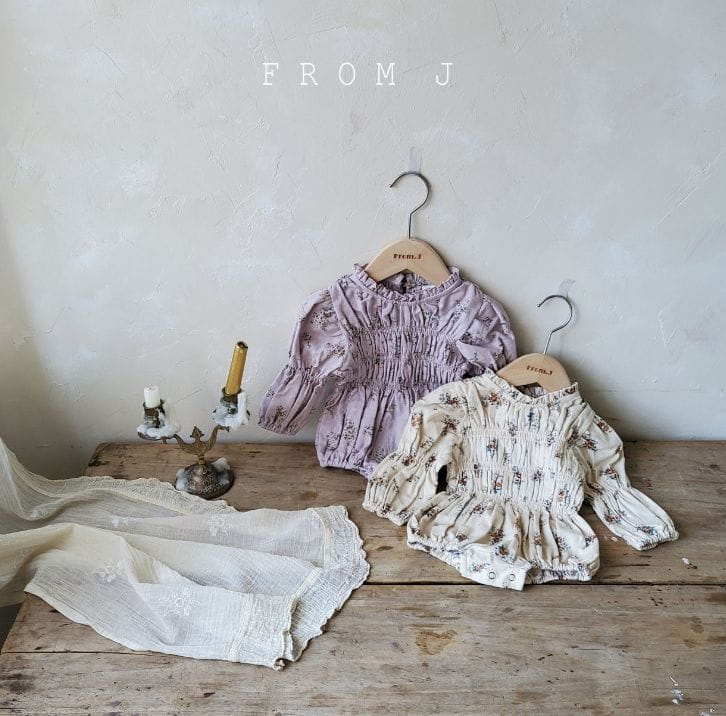 FROM J - Korean Children Fashion - #Kfashion4kids - Emily Smocked Bodysuit - 8